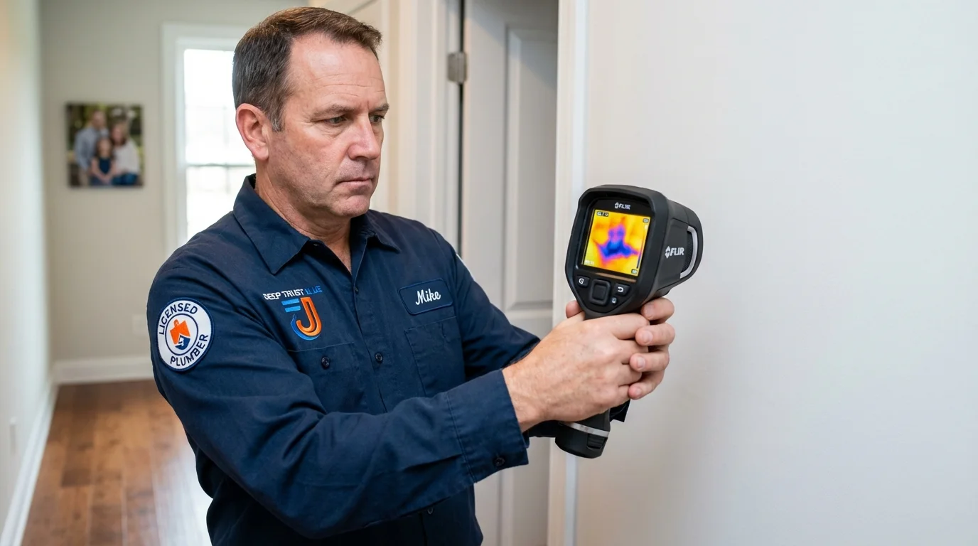 Thermal imaging leak detection by Johns Plumbing LLC in Turners Falls
